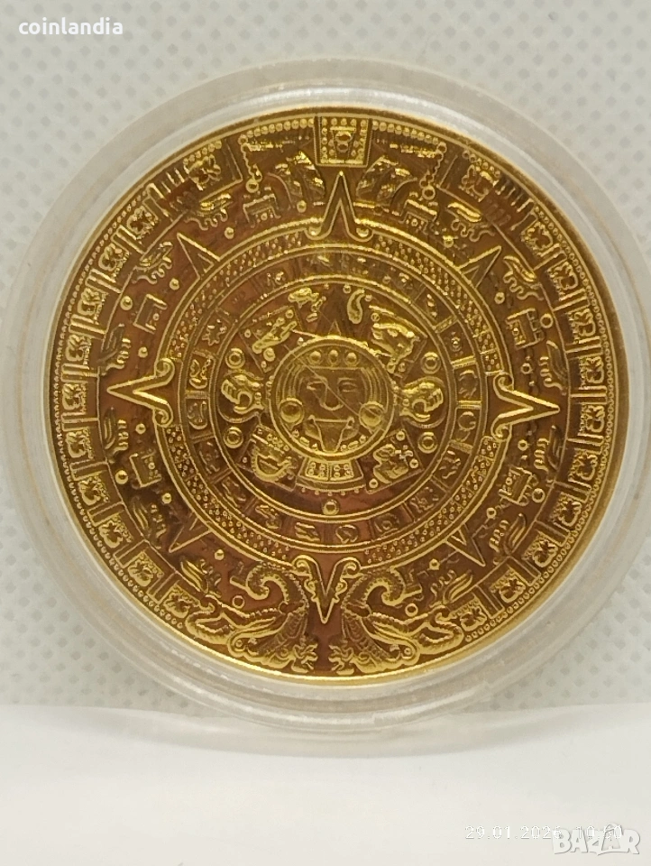 позлатена монета репродукция , снимка 1