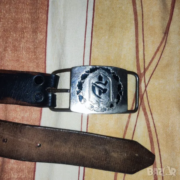 Стар ретро Соц  кожен милиционерски колан МВР . , снимка 1