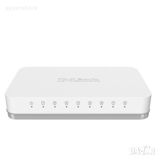 Суич D-Link GO-SW-8G 8-портов 10/100/1000Base-T Gigabit Easy Desktop комутатор, снимка 1