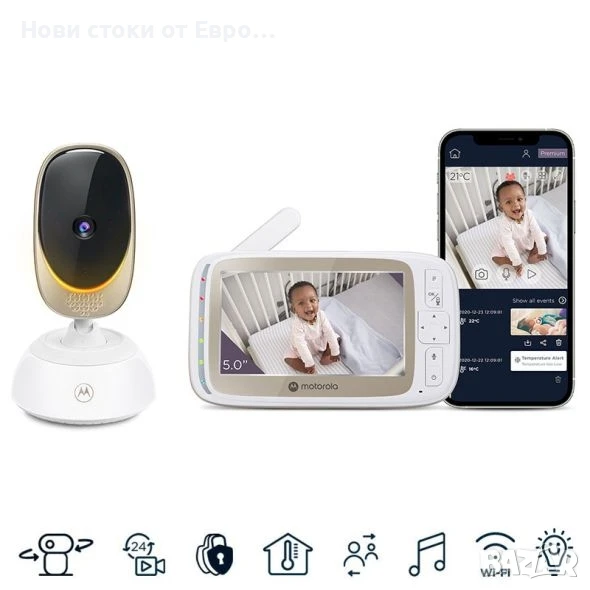 Бебефон с камера Motorola VM85 Connect 5.0” Wi-Fi®, снимка 1