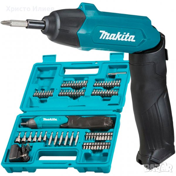 Акумулаторен винтоверт Makita DF001DW Акумулаторна Отвертка с Гъвкаво Рамо 3.6V 4Nm 1.5Ah 81 Бита, снимка 1