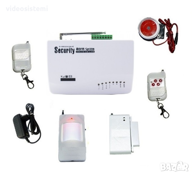 GSM аларма използваща GSM SIM  карта на произволен оператор Безжична аларма за дома, вилата, офиса, , снимка 1