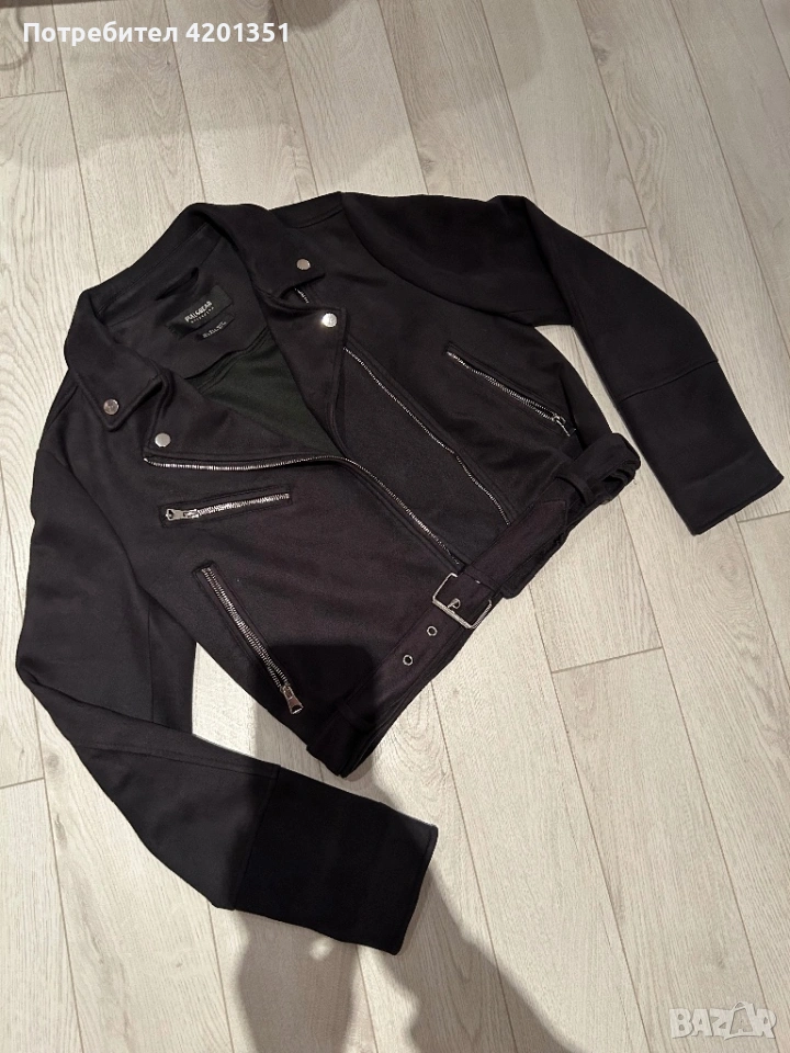 Дамско късо яке тип biker (Pull&Bear), снимка 1