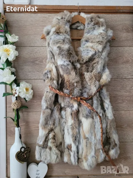 Елек естествен косъм заек, снимка 1