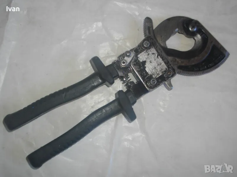 KLAUKE Ръчна КАБЕЛНА НОЖИЦА Немска за рязане на сноп кабел до 32 мм с тресчотка, снимка 1