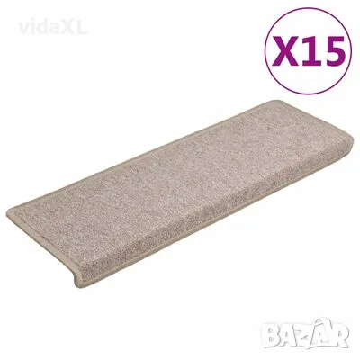 vidaXL Постелки за стъпала, 15 бр, 65x21x4 см, таупе（SKU:134573）, снимка 1