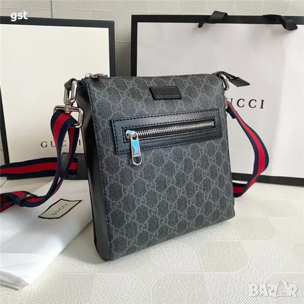 Уникална чанта Gucci Supreme Napa Leather Handmade Мъжка , снимка 1
