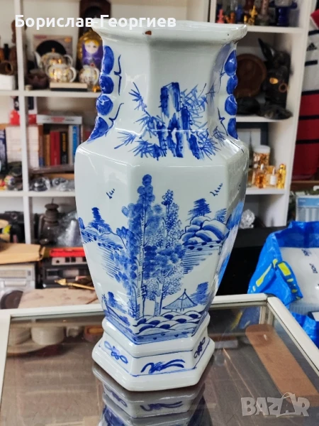 Голяма порцеланова ваза Виетнам , снимка 1