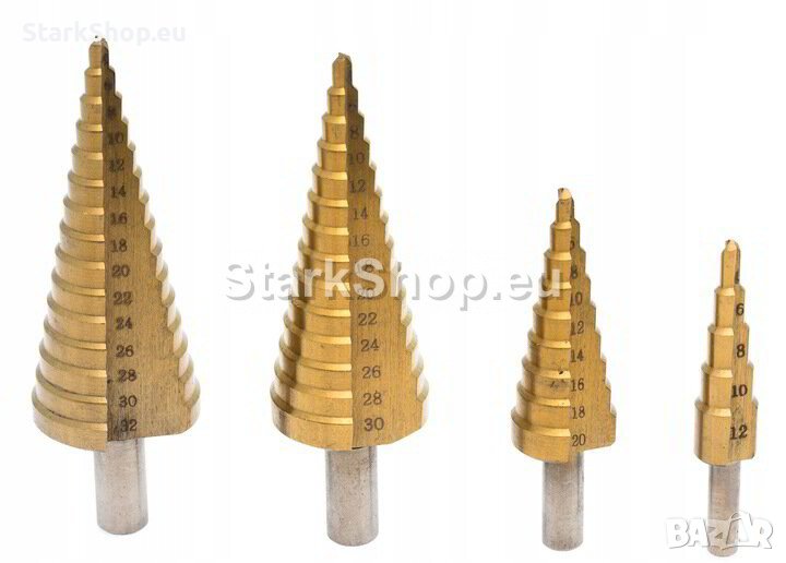 Комплект конусовидни свредла в дървена кутия Mar-Pol, снимка 1