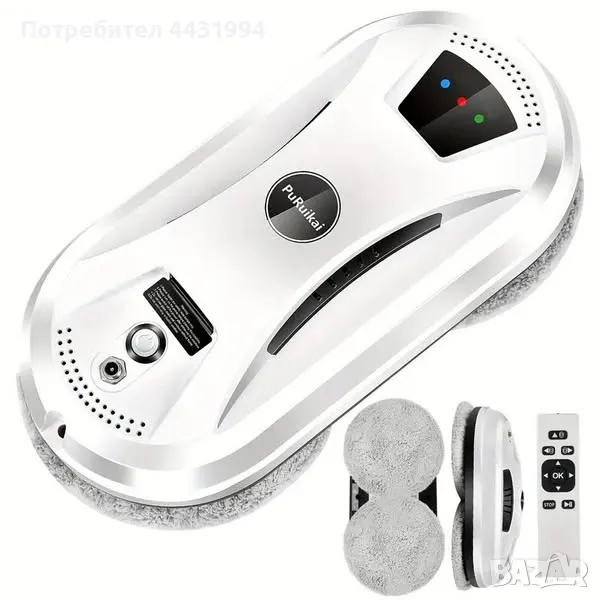 Интелигентен напълно автоматичен робот за почистване на стъкла с дистанционно управление., снимка 1