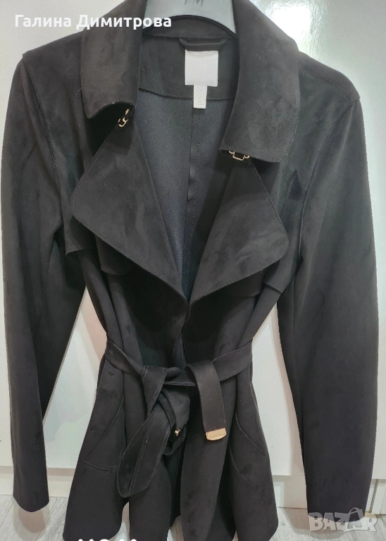 Дамско велурено палто, снимка 1