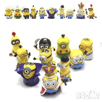 10 бр миньоните Minions миньони пластмасови фигурки играчки за игра и украса на торта фигурка, снимка 1
