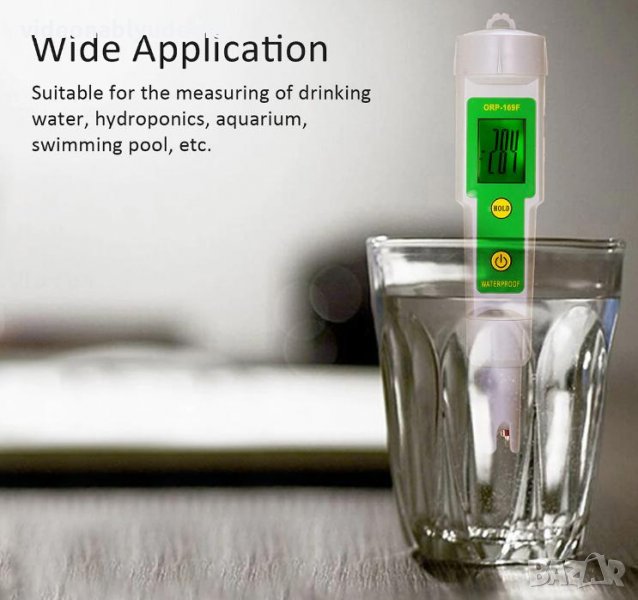 ORP Метър Тестер с Обхват ±1999mV Измерващ Окислително-Възстановителния Потенциал на Течности. Вода., снимка 1