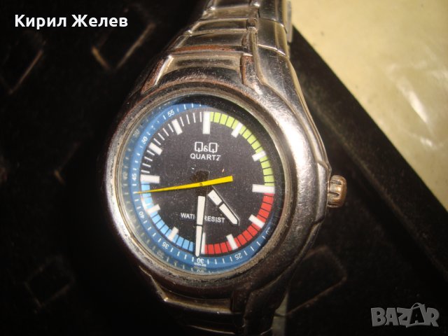 Кю и Кю КВАРЦ ЯПОНСКИ МАРКОВ РЪЧЕН РАБОТЕЩ ЧАСОВНИК Q&Q с ВЕРИЖКА РЯДЪК МОДЕЛ 8070, снимка 2 - Мъжки - 32804313