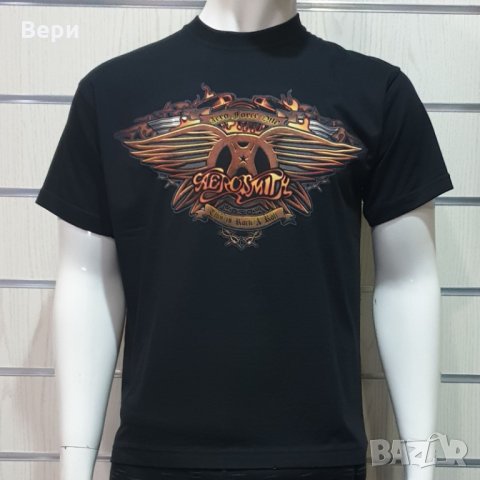 Нова мъжка тениска с дигитален печат на музикалната група AEROSMITH (Аеросмит), снимка 5 - Тениски - 27847464