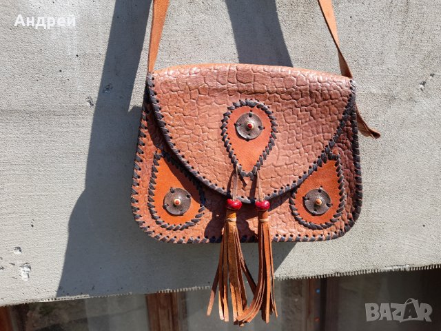 Стара дамска кожена чанта #10, снимка 2 - Антикварни и старинни предмети - 36812906