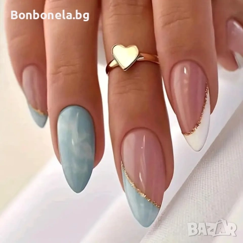 Самозалепващи изкуствени нокти Press On Nails, снимка 10 - Продукти за маникюр - 53033599