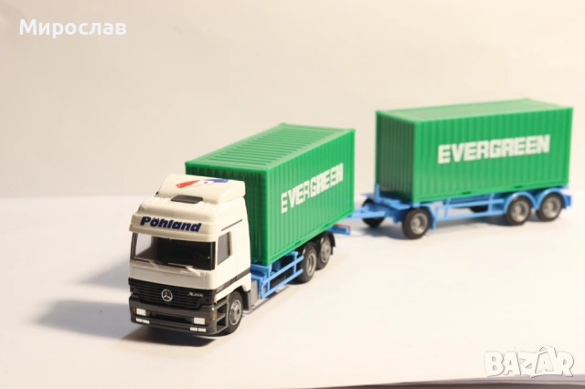AWM H0 1/87 MERCEDES ACTROS КОНТЕЙНЕР КАМИОН МОДЕЛ, снимка 4 - Колекции - 53258266