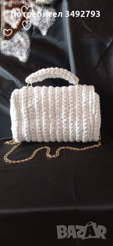 Плетена чанта  ръчна изработка, снимка 6 - Чанти - 40634728