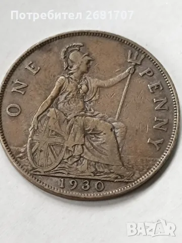 монета 1 пени 1930, снимка 2 - Нумизматика и бонистика - 49467953