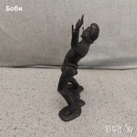 Стара Рядка Пластмасова Голяма Фигурка Каубой Трапер, снимка 6 - Колекции - 50239843