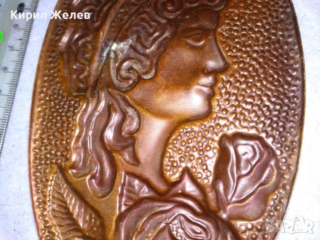 ДАМА с РОЗИ Изящна Стара МЕДНА ГРАВЮРА ПАНО Кована МЕД Ръчна МАЙСТОРСКА ХУДОЖЕСТВЕНА ИЗРАБОТКА 41557, снимка 8 - Пана - 43651104