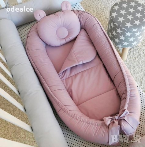 3 части - Baby Nest с допълнителен протектор и възглавничка, снимка 2 - Бебешки легла и матраци - 36888746