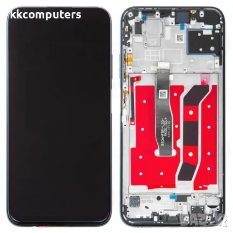 LCD Дисплей за Huawei P40 Lite 4G (2020) + Tъч скрийн / Рамка / Черен / Оригинал Service Pack Баркод