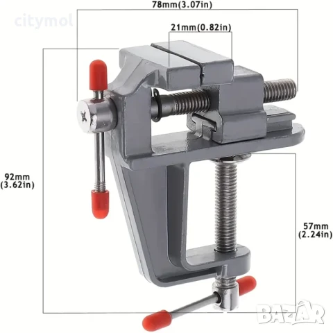Мини ротационно менгеме, чугун, 9x8,5 см,, снимка 6 - Менгемета - 50884423