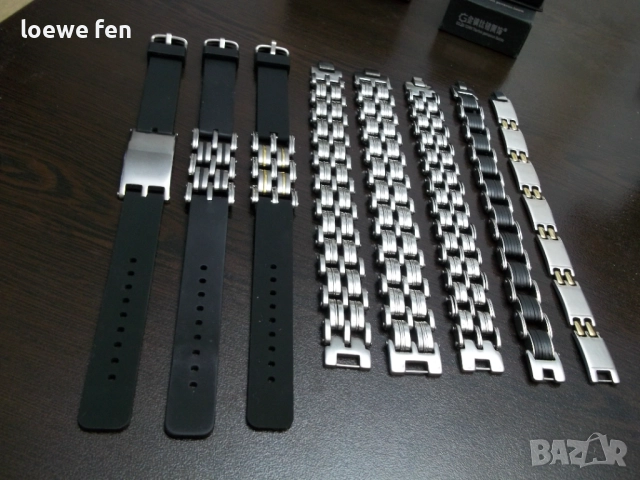 Мъжки гривни стомана и стомана със силикон !, снимка 6 - Гривни - 52369954