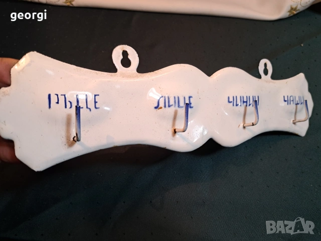 ретро емайлирана закачалка 33/2, снимка 3 - Закачалки - 53487089