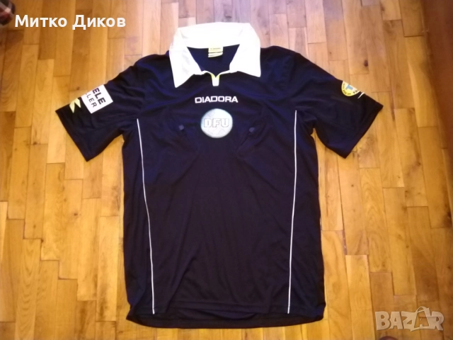 DFU Diadora маркова съдийска реферска тениска винтидж размер Л