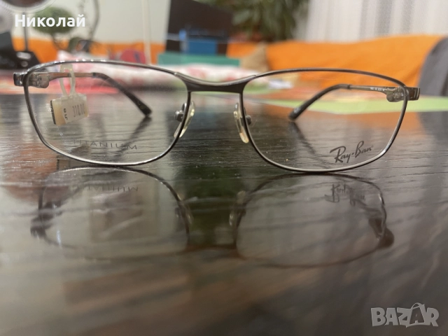 Елегантни хромирани правоъгълни рамки за очила RAY BAN RB8623 1000 54[]16 140, снимка 8 - Слънчеви и диоптрични очила - 52142106