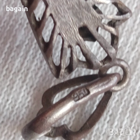 Сребърен кръст с емайл., снимка 4 - Колиета, медальони, синджири - 53521979