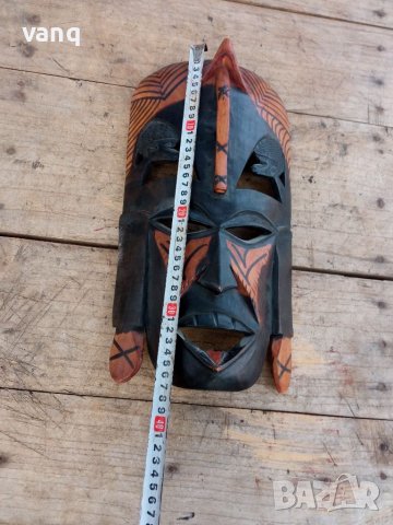 Дървена африканска маска, снимка 2 - Статуетки - 36688076