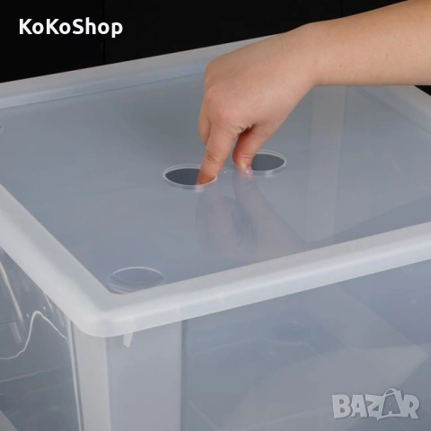 Пластмасова кутия за съхранение - 50x50x33 см., снимка 4 - Кутии за съхранение - 53574261