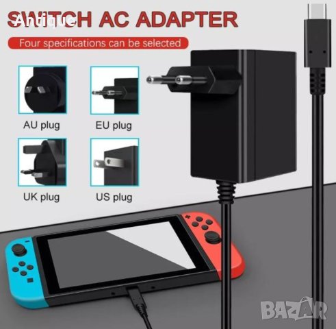 Адаптер за Nintendo Switch, Зарядно AC Adapter, снимка 5 - Аксесоари - 43480687