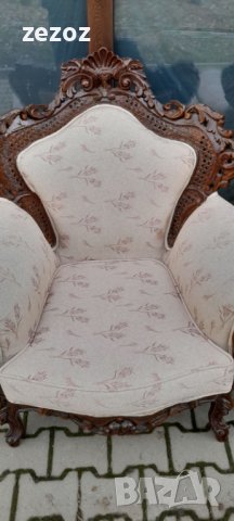 Кресла Рококо масив орех-2бр., снимка 7 - Дивани и мека мебел - 43489176