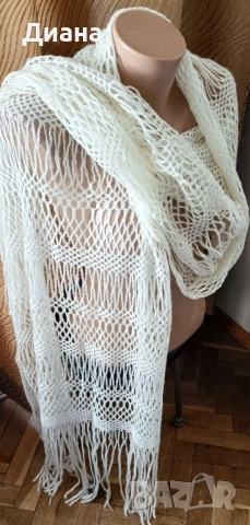 Дамски шалове-ръчно плетиво, снимка 11 - Шалове - 34685406