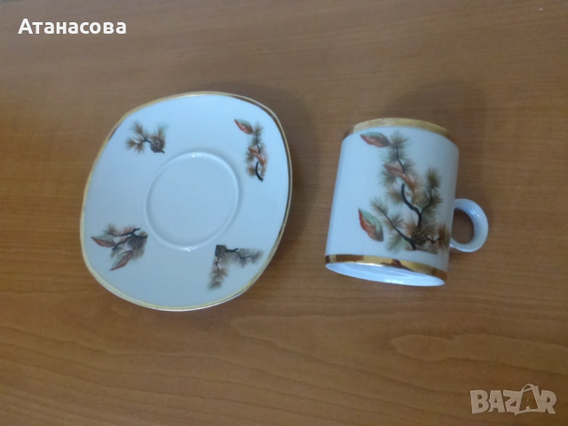 Чаши за кафе български прозрачен порцелан сервиз, снимка 9 - Чаши - 53223214