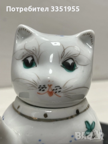 Красива антикварна каничка за Мляко Коте, снимка 5 - Сервизи - 51876302