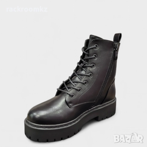 ПРОМОЦИЯ! -50% Дамски боти тип кубинки със здрава подметка с граифер модел: H016-1 black, снимка 2 - Дамски боти - 52943318
