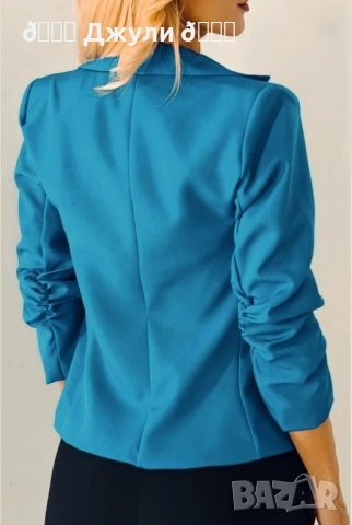 Ефектно сако с набран ръкав, снимка 5 - Сака - 51455564