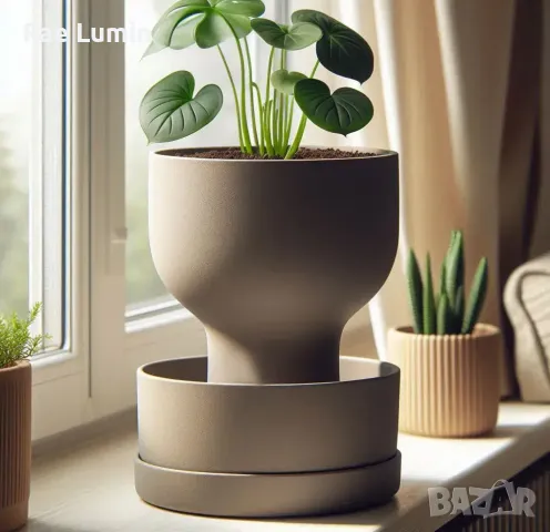 Самополивна интересна саксия, снимка 1