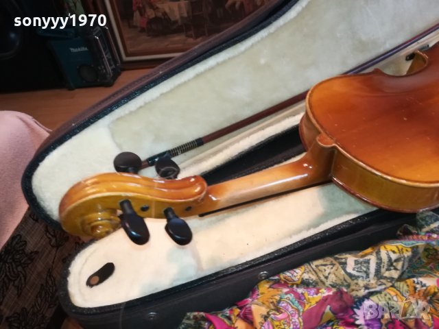 цигулка с лък и куфар-внос англия 0102221909, снимка 15 - Струнни инструменти - 35638839