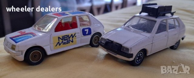 Метални колички Solido Peugeot 205 GTi Rally Car и Citroen Visa в мащаб 1/43