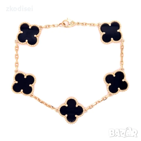 Златна дамска гривна Van Cleef & Arpels 9,51гр. 18,0см. 14кр. проба:585 модел:32273-6, снимка 1