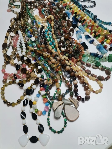 САМО 50 Евро!!! 23 БРОЯ гердани и колиета от натурални камъни, снимка 3 - Колиета, медальони, синджири - 53354834