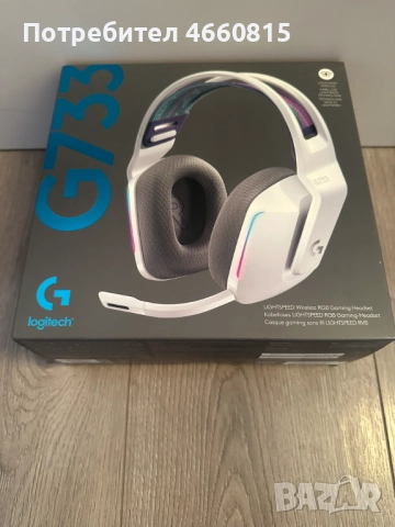 НОВИ Безжични слушалки Logitech G733 Wireless  цвят Бял