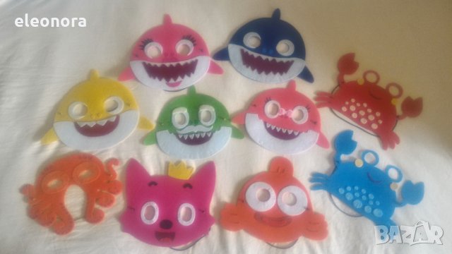 Ръчно изработени маски "baby shark"